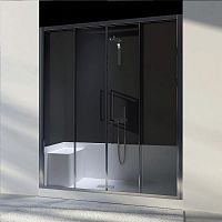Glass shower cubicle MUSTwith sliding doorrectangularkit
