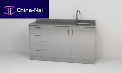 Stainless steel kitchen sink cabinet