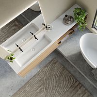 Custom vanity top XonyxdoubleSolid Surface