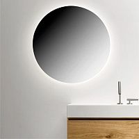 Wall-mounted bathroom mirror contemporaryroundsteel