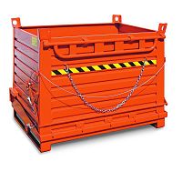 Steel waste container BS125 Bstainless steelbottom-emptying