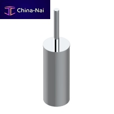Chromed metal toilet brush Zoom.7floor-mountedwall-mountedsatin