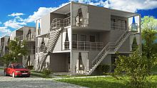 Modular building MULTI-STORYprefabwoodenfor housing developments