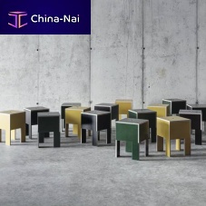 Contemporary stool J.M.Bplywoodresin baseblack