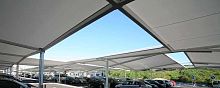 Tensile structure textile membrane roof