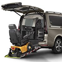 Minivan wheelchair accessible vehicle VW Caddy V Maxi SD Rearrear-entry
