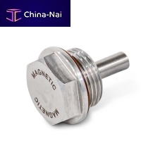 Magnetic plug GN 738.5hexagonalthreadedstainless steel