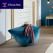 Original design pouf BIRDYfabricgrayblue