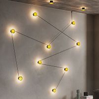 Contemporary wall light AZOUindoorpainted metalmarble