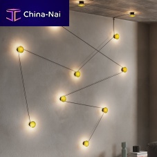 Contemporary wall light AZOUindoorpainted metalmarble