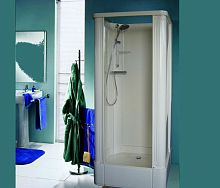 Stainless steel shower cubicle THERMOTUBwith hinged doorrectangular