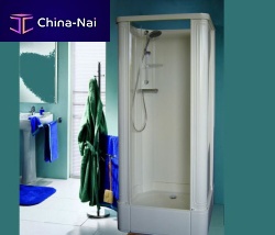 Stainless steel shower cubicle THERMOTUBwith hinged doorrectangular