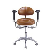 Dental stool SV037height-adjustableon casterswith backrest