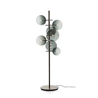 Floor-standing lamp Bolle Stelobrasslacquered metalblown glass