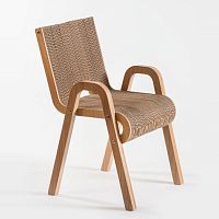 Original design chair LESSindoorcardboardoak base