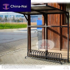 Public space cycle shelter SBA-2.V1polycarbonate canopy