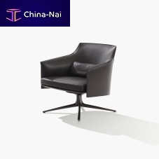 Contemporary armchair STANFORDfabricleathermetal