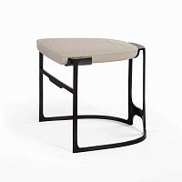 Contemporary stool leatherwhite