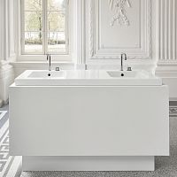 Free-standing washbasin BetteOneenameled metaldoublewithout hole