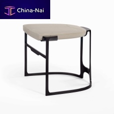 Contemporary stool leatherwhite