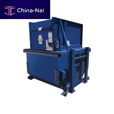 Waste recycling trash compactor stationaryverticalfront-loading