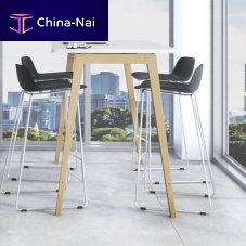 Contemporary high bar table BORNmelaminewooden baserectangular
