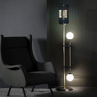 Floor-standing lamp LIZAKbrassglassmarble