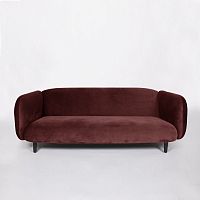 Contemporary sofa MORAvelvetbluered
