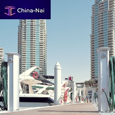 Electrical distribution pedestal water supplyfor dockscard payment system