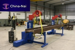 Vessel welding rotator for pipefor beams