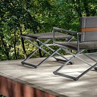 Contemporary stool RIVIERA fabricaluminum basestainless steel base