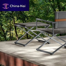 Contemporary stool RIVIERA fabricaluminum basestainless steel base