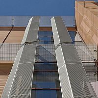 Aluminum solar shading PRESS-LOCKEDwire meshstainless steelfor facade