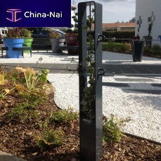 Parking prevention bollard HEDERA thermo-lacquered steelplantedfor parking lot