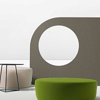 Contemporary pouf CIRCUITwoodenpolypropylenefoam