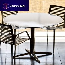 Contemporary dining table CHIPMANmetalroundfor public building