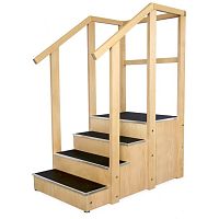 One-sided rehabilitation staircase SDCH1Dwith 2 handrails