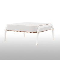 Contemporary ottoman RIBBONacrylic fabricsynthetic leatherstainless steel