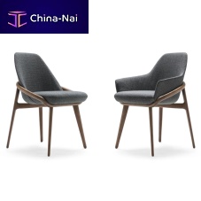 Contemporary chair JACKIE WOODindoorfabricleather