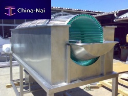 Rotary drum washing machine waterautomaticfor the food industry