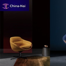 Contemporary armchair D series-D3fabricsteelcushion
