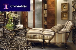 Traditional armchair OTTOCENTOfabricwith footrest