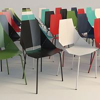 Contemporary chair REAL GOODindoorleathercopper