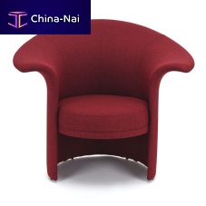 Contemporary armchair Tulipanfabricbeechgray