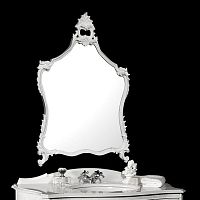 Wall-mounted bathroom mirror 8518/2 SPWcontemporarywoodenwhite