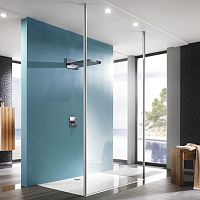 Rectangular shower base EASYSTEPrecessedflushstone