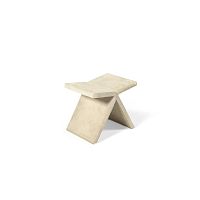 Contemporary pouf VOYAGEleatherrectangularby Luca Erba