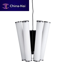 Contemporary chandelier DECOopalescent glassironLED