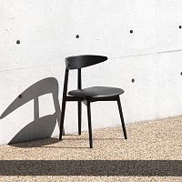 Contemporary chair Tindoorfabricleather