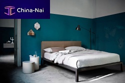 Double bed CARNABYcontemporaryupholsteredwith upholstered headboard